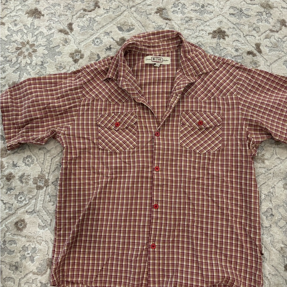 Men's Red Plaid Shirt